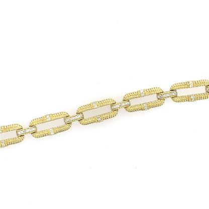 Estate 18K Diamond Link Bracelet