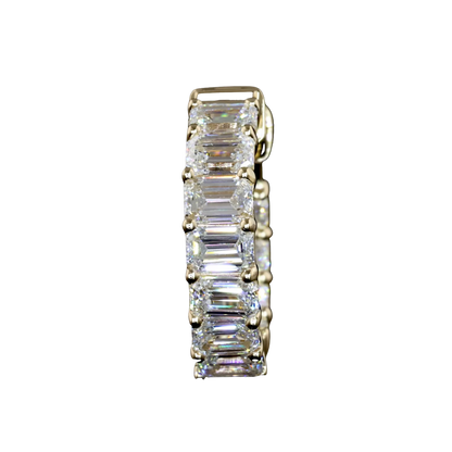 Rolland's Designs Lab Diamond Emerald Huggies -2.11cts