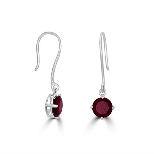 Rolland's Design Garnet Dangle Earrings