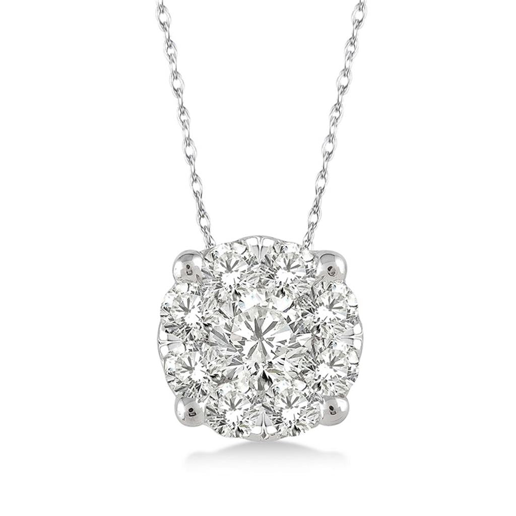 Rolland's Design Diamond Cluster Pendant- 0.12 Cts