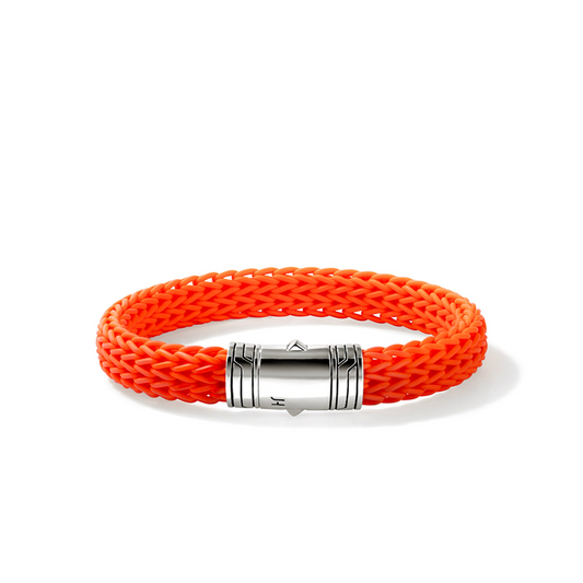 John Hardy Pusher Clasp Rubber Bracelet