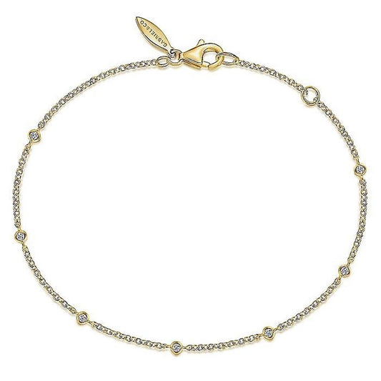 14Kt Yellow Gold Diamond Bracelet 0.08Cts | Gabriel