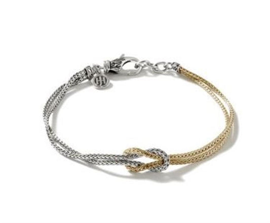 John Hardy Two Tone Love Knot Bracelet