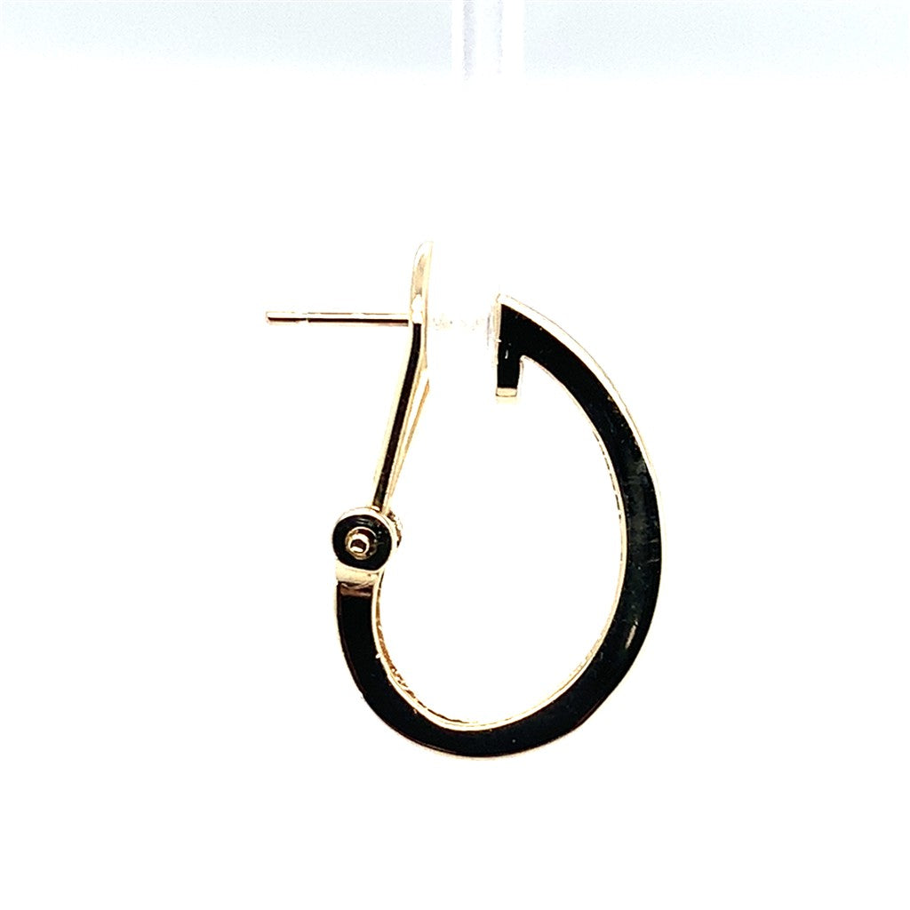 Estate 14K Yellow Gold Diamond J-Hoops