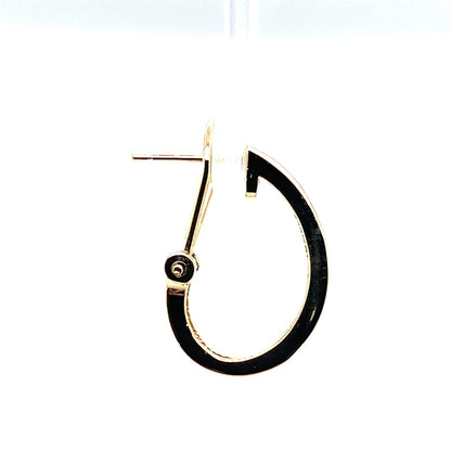 Estate 14K Yellow Gold Diamond J-Hoops