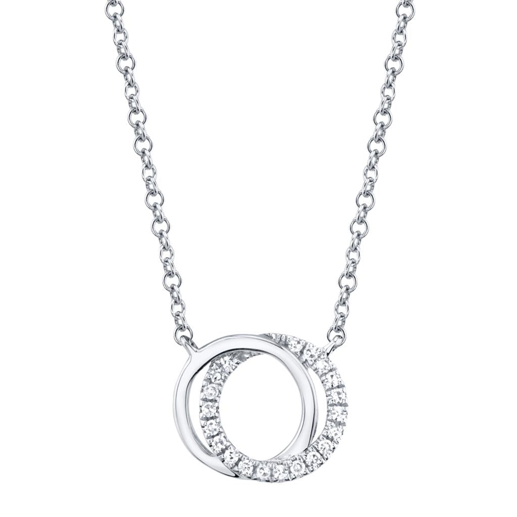 Shy Creation Interlocking Diamond Circle Necklace