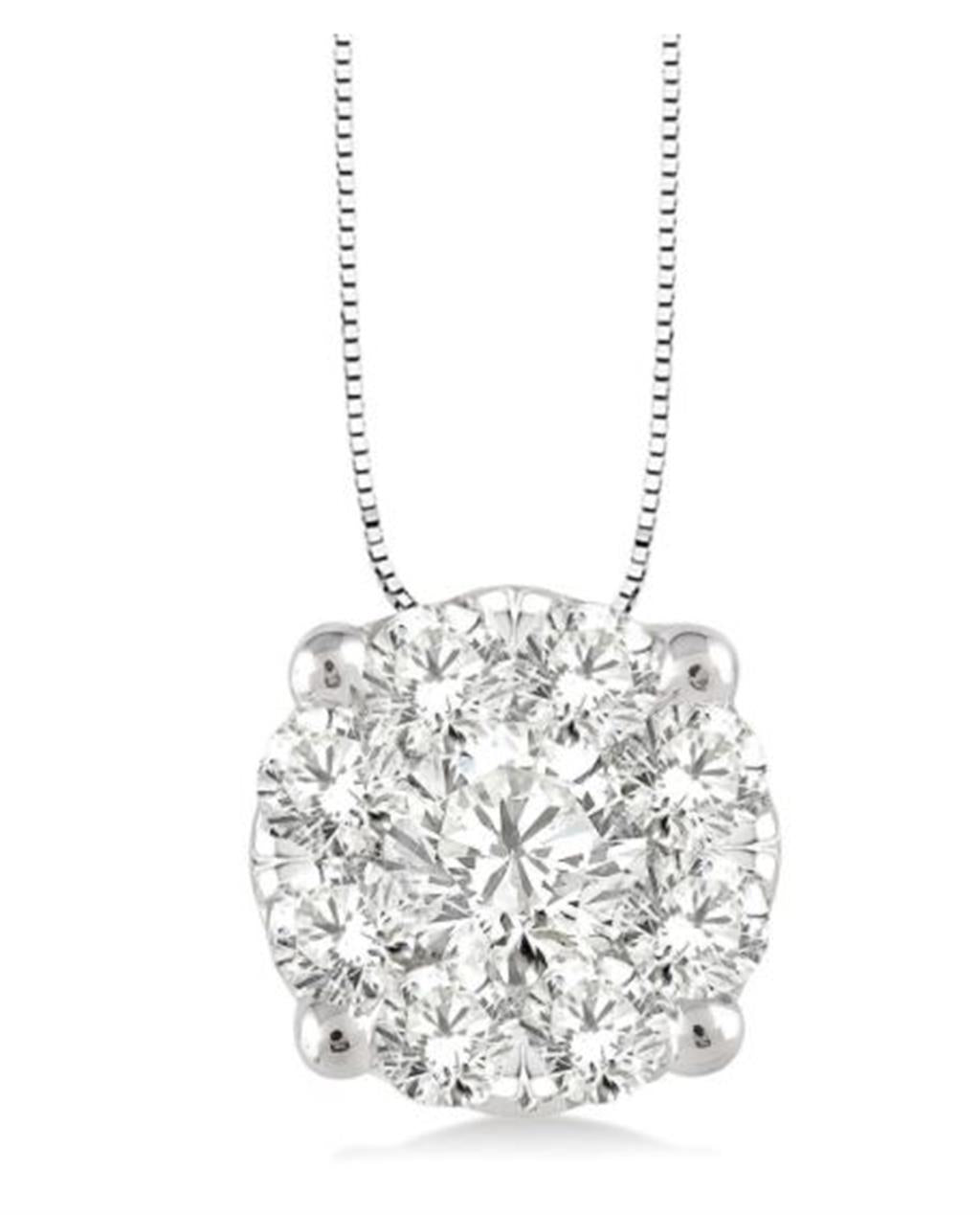 Rolland's Design Diamond Cluster Pendant- 0.25 Cts