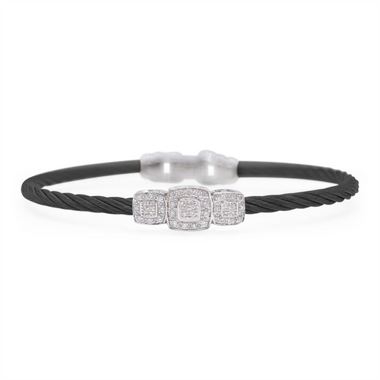 Alor Black Cable Diamond Bracelet