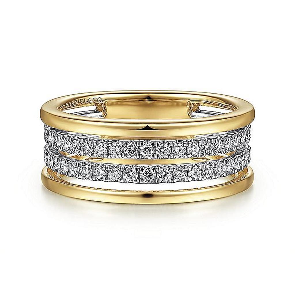 Gabriel 14K Diamond Multi-Row Ring