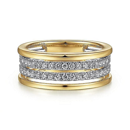 Gabriel 14K Diamond Multi-Row Ring