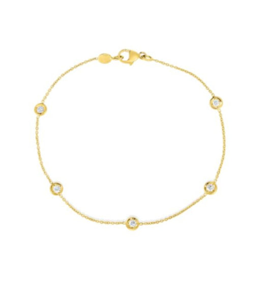 Roberto Coin Diamonds By The Inch 5-Station Bracelet