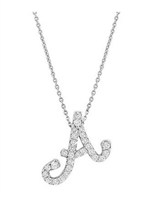 Roberto Coin 18Kt Diamond Cursive "A" Pendant