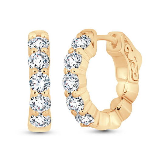 Rolland's Designs Diamond Hoop Earrings