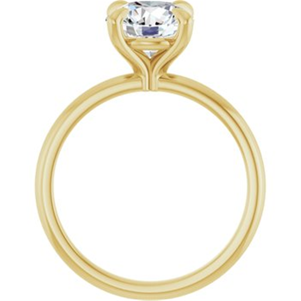 Rolland's Designs Yellow Gold Solitaire 4-Prong Semi Mount