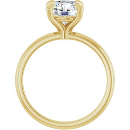 Rolland's Designs Yellow Gold Solitaire 4-Prong Semi Mount