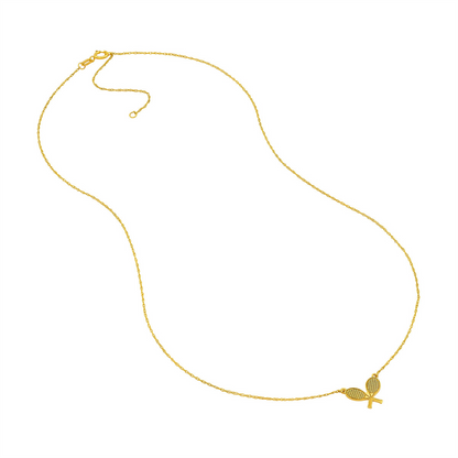 Rolland's Designs 14K Gold Tennis Racket Necklace