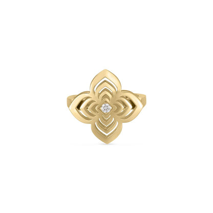 Roberto Coin 18Ky Diamond Palazzo Ducale Satin Ring