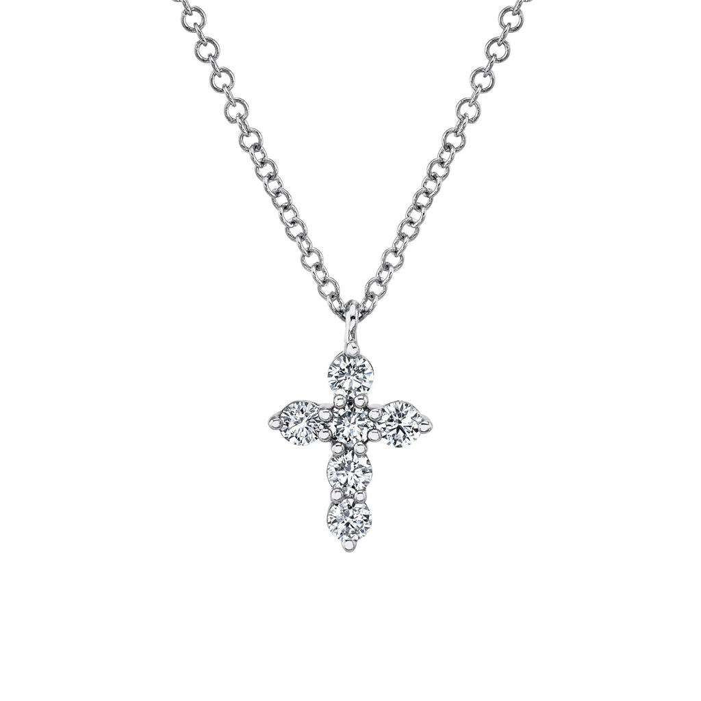 Shy Creation Diamond Cross Pendant Necklace