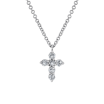 Shy Creation Diamond Cross Pendant Necklace