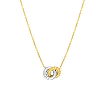 Rolland's Designs 14K Gold Double Circle Necklace