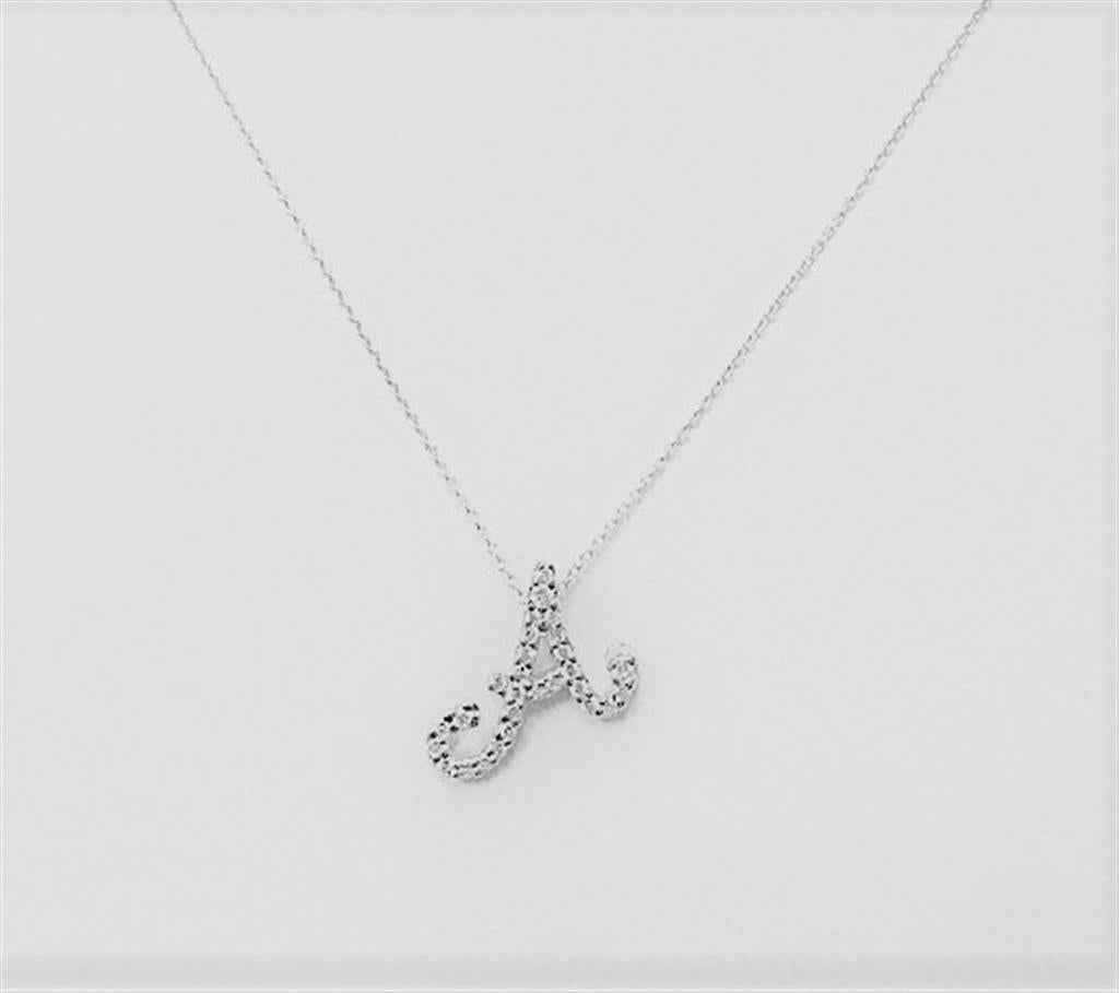 Roberto Coin 18Kt Diamond Cursive "A" Pendant