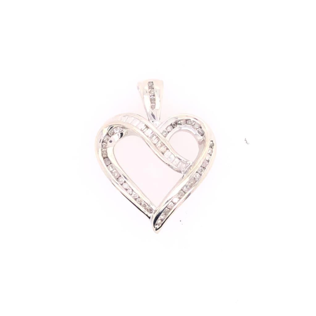 Estate Sterling Silver Heart Pendant