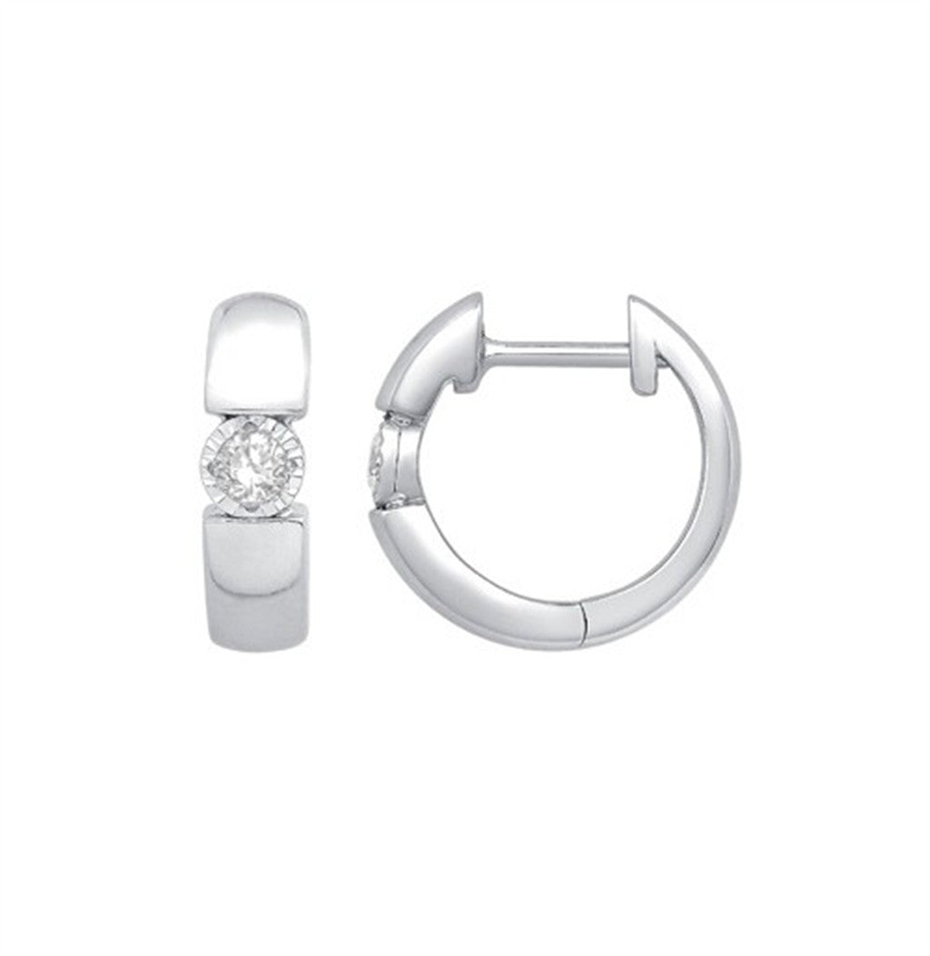 Rolland's Designs Silver Diamond Earrings