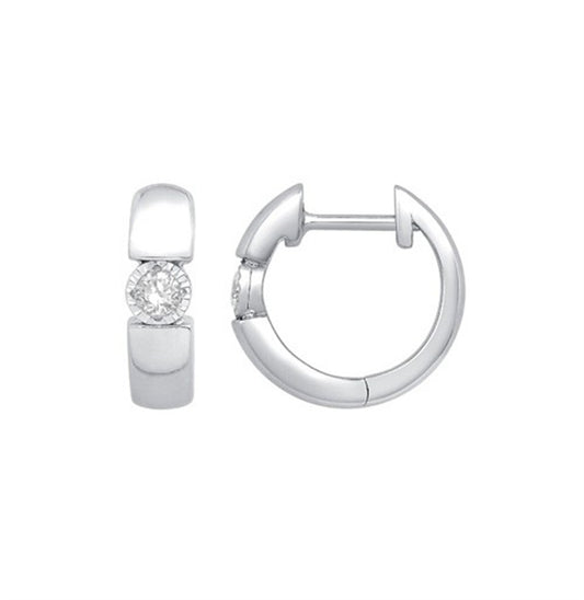 Rolland's Designs Silver Diamond Earrings