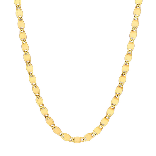 Gold 18" Diamond Cut Valentino Link Chain