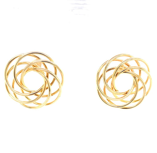 Estate 14K Gold Knot Earrings