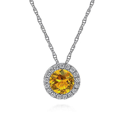 Gabriel Diamond & Citrine Pendant