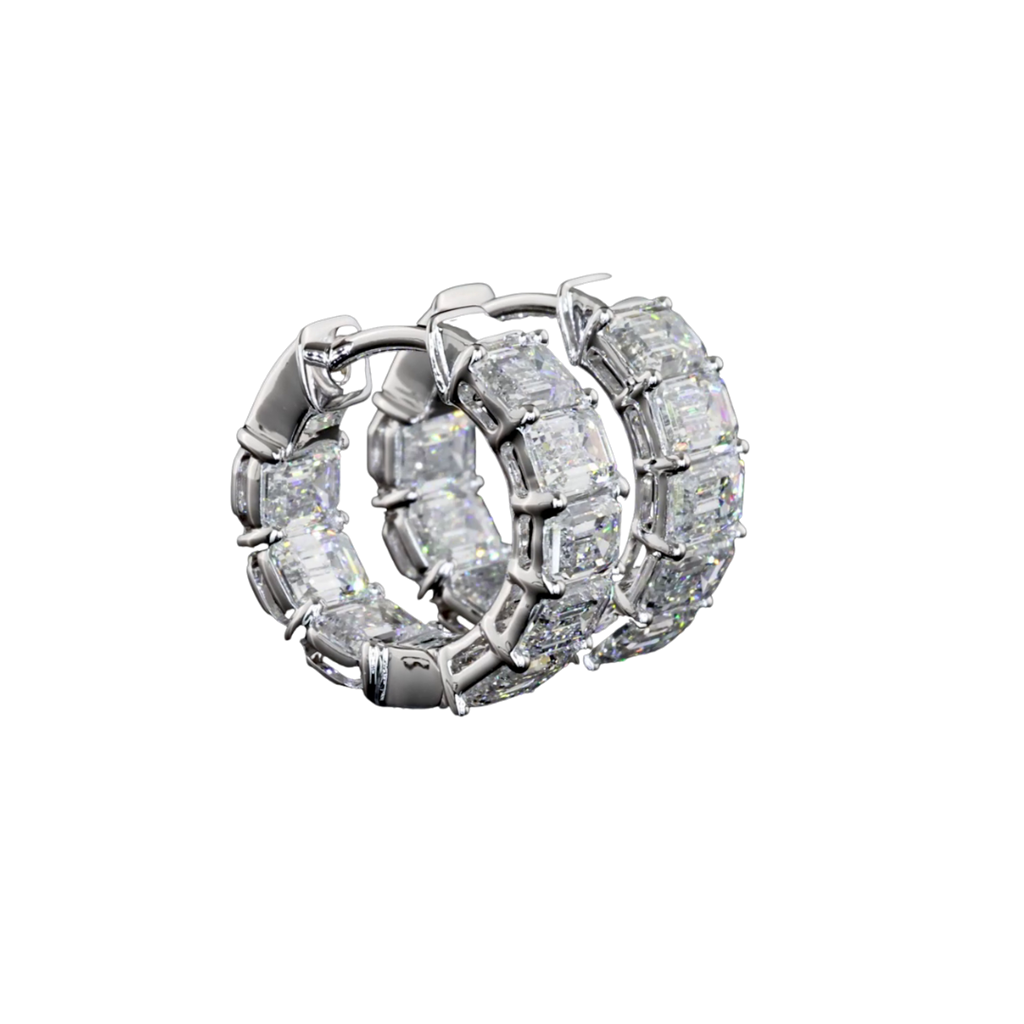 Rolland's Designs Lab Diamond Huggies -3.18cts