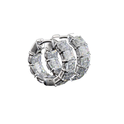 Rolland's Designs Lab Diamond Huggies -3.18cts