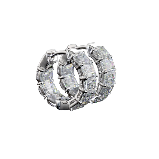 Rolland's Designs Lab Diamond Huggies -3.18cts