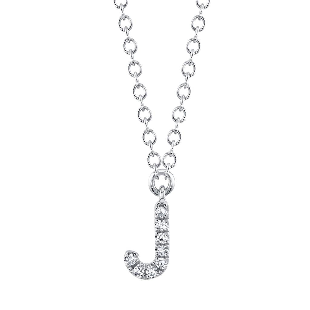 Shy Creation Diamond Initial "J" Necklace