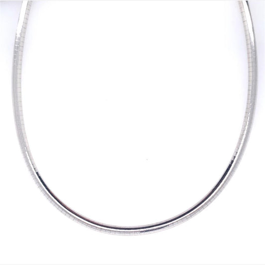 Estate 14K White Gold Omega Chain