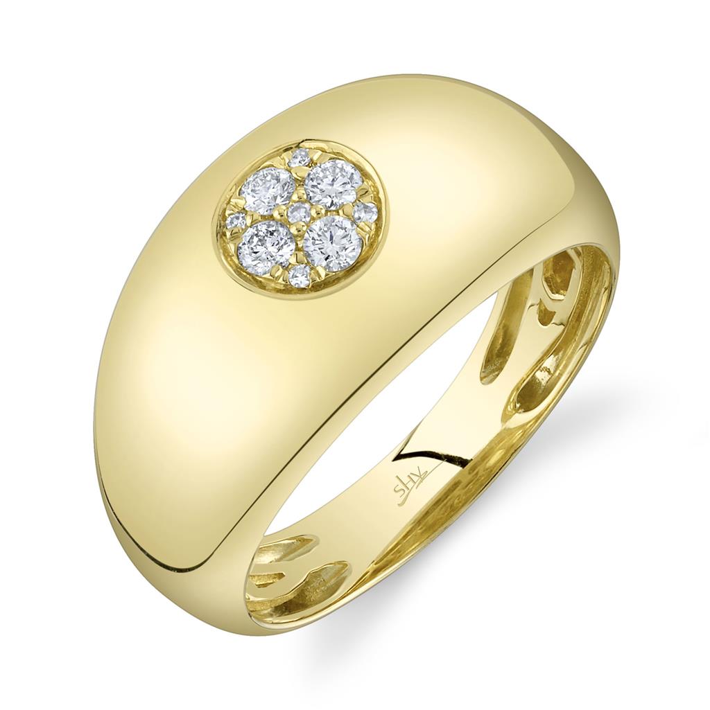 Shy Creation Diamond Cluster Thick Band