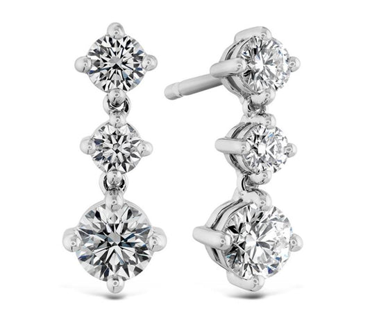 Heats On Fire Diamond Cascade Drop Earrings