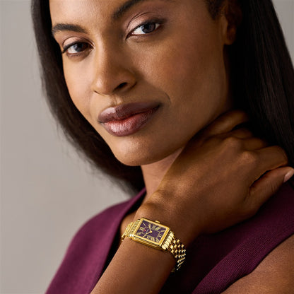 Michele Deco Park 18K Gold-Plated Watch
