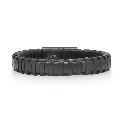 Alor Braided Leather Cable Bracelet