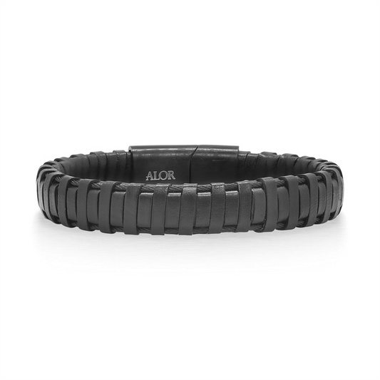 Alor Braided Leather Cable Bracelet