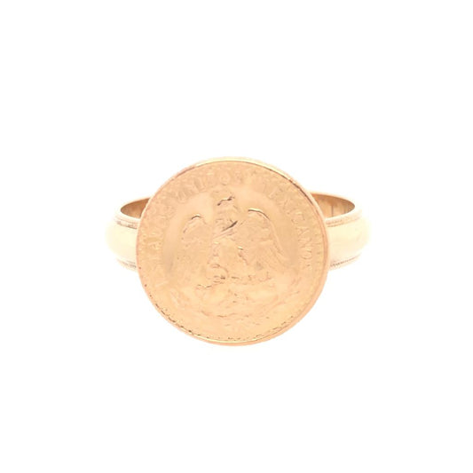 Estate 14K Mexican Coin 1945 Ring