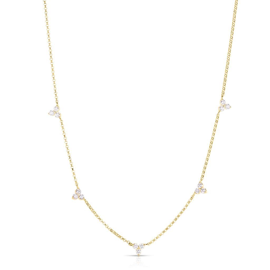 Roberto Coin Diamond Love By The Yard 5 Station Necklace