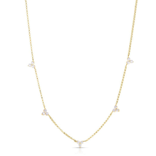 Roberto Coin Diamond Love By The Yard 5 Station Necklace