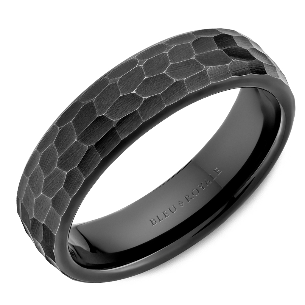 14K Gold & Rhodium Wedding Band