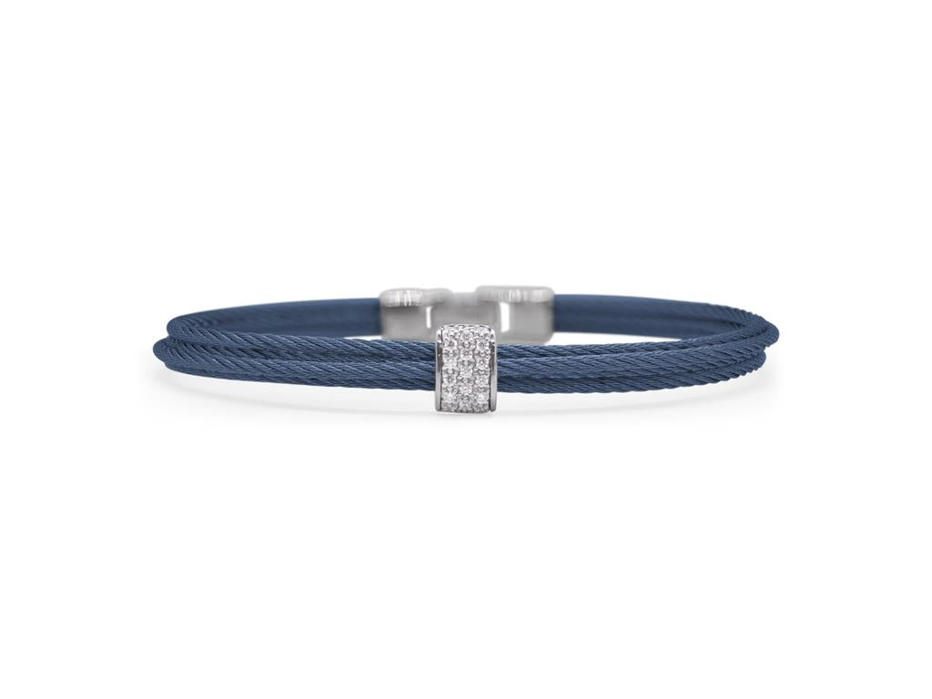 Alor Blueberry Single Diamond Station Simple Stack Bracelet