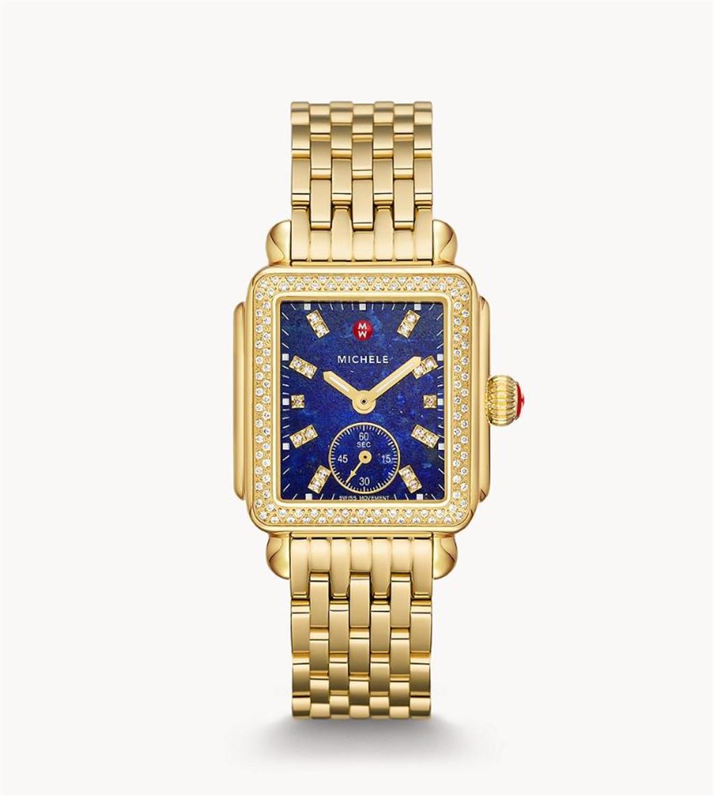 Michele Deco Gold Diamond Watch