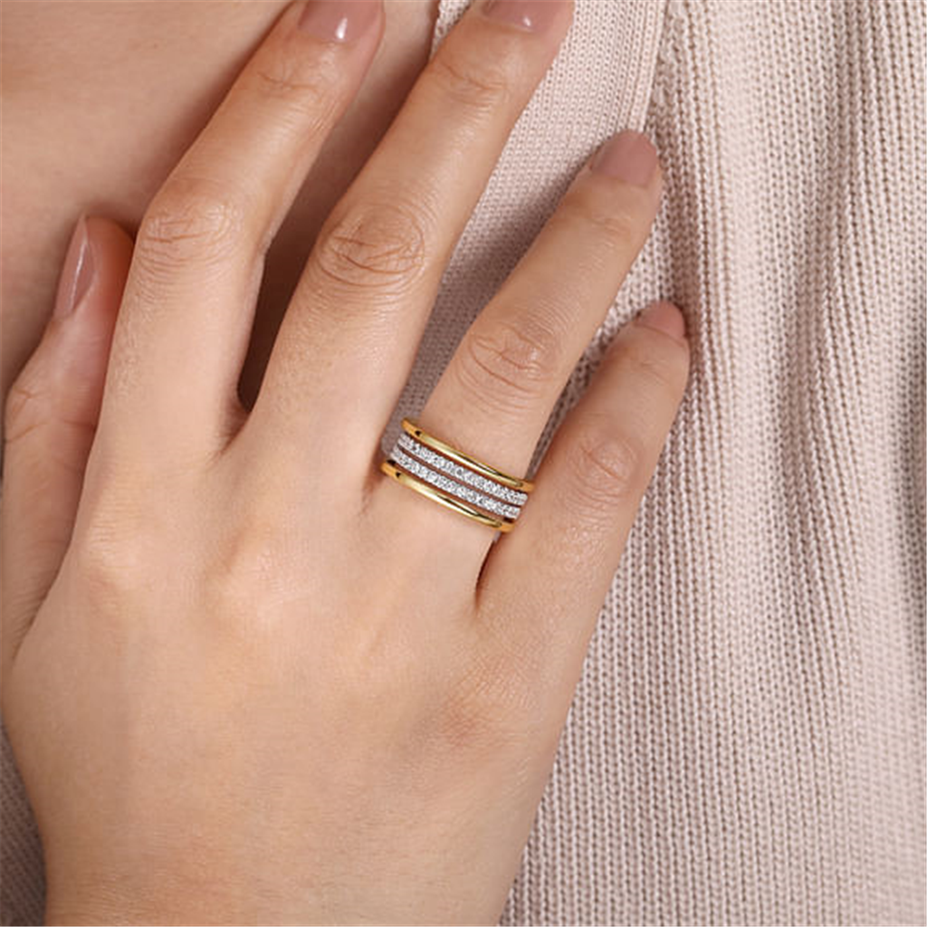 Gabriel 14K Diamond Multi-Row Ring