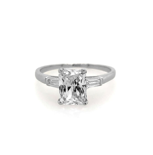 Estate Platinum Diamond Setting