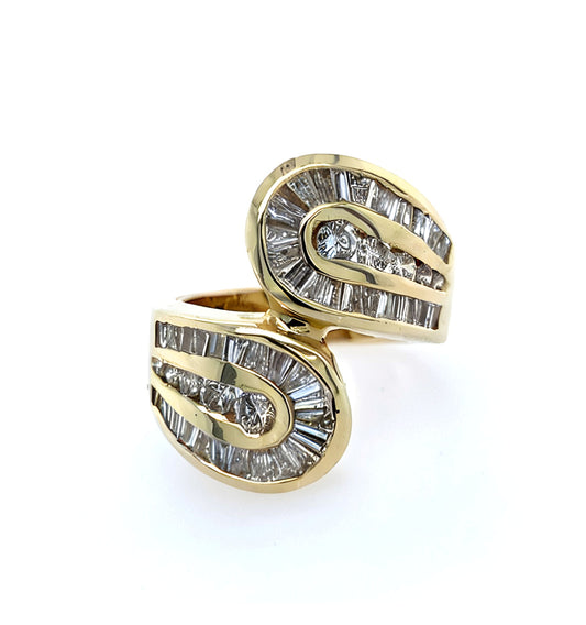 Estate 18K Gold Diamond Cocktail Ring